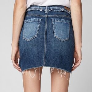 Raw Hem Jean Skirt Blank NYC Colorblock 26